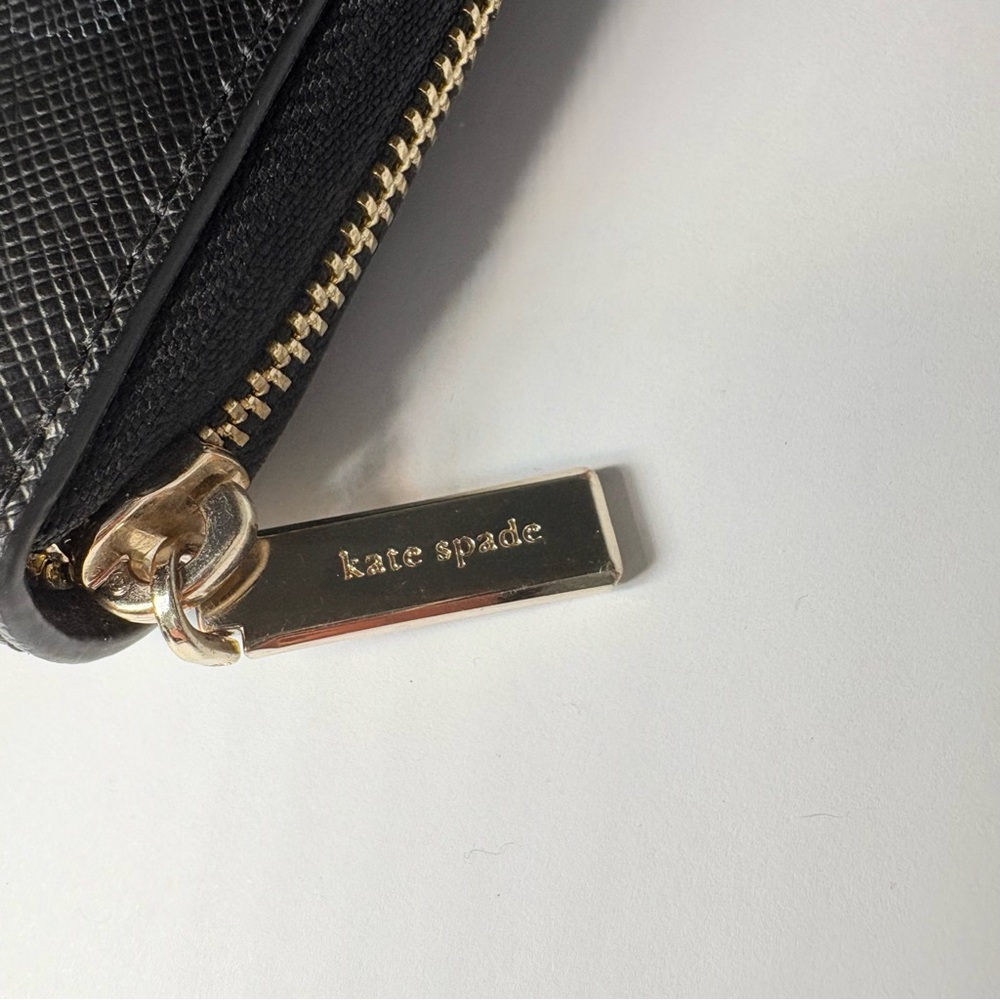 kate spade black zip-around Saffiano leather wallet - Picture 6 of 14
